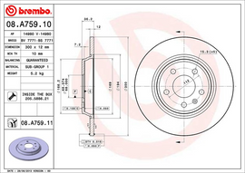 Brembo Painted Brake Disc, 08.A759.11