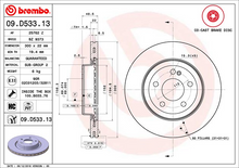 Load image into Gallery viewer, Brembo Painted Brake Disc, 09.D533.13