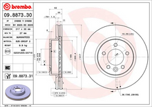 Load image into Gallery viewer, Brembo Painted Brake Disc, 09.8873.31