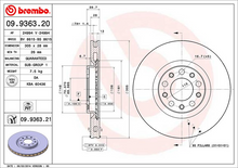 Load image into Gallery viewer, Brembo Painted Brake Disc, 09.9363.21