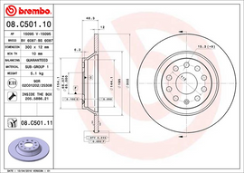 Brembo Painted Brake Disc, 08.C501.11