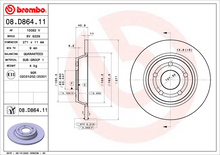 Load image into Gallery viewer, Brembo Painted Brake Disc, 08.D864.11