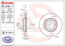 Brembo Brake Disc, 09.C760.11