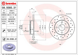 Brembo Painted Brake Disc, 08.5085.31
