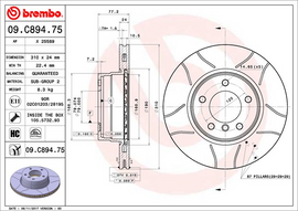 Brembo Brake Disc Max, 09.C894.75
