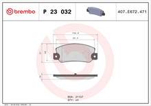 Load image into Gallery viewer, Brembo Brake Pad, P 23 032