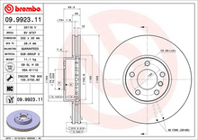 Load image into Gallery viewer, Brembo Painted Brake Disc, 09.9923.11