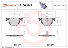Load image into Gallery viewer, Brembo Brake Pad, P 06 044