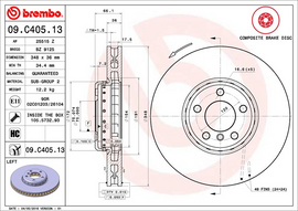 Brembo Painted Brake Pad, 09.C405.13