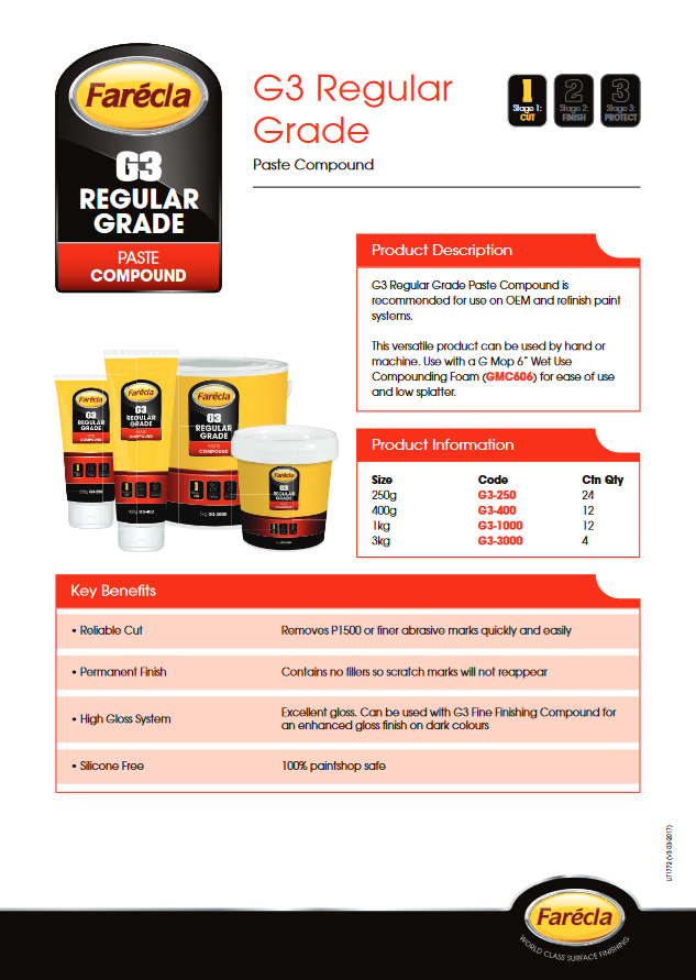 Farecla G3 Regular Grade Paste Compound