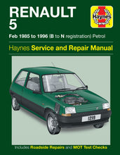 Load image into Gallery viewer, Renault 5 Petrol (Feb 85 - 96) Haynes Repair Manual (Paperback)