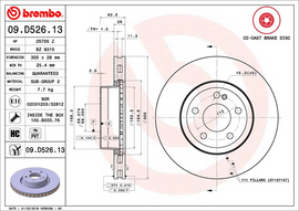 Brembo Painted Brake Disc, 09.D526.13