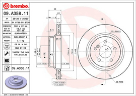 Brembo Painted Brake Disc, 09.A358.11