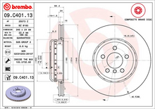 Load image into Gallery viewer, Brembo Painted Brake Disc, 09.C401.13