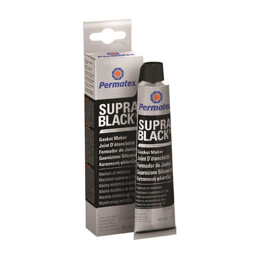 Permatex Supra Black Oil Resistant Adhesive Gasket Maker 80ml