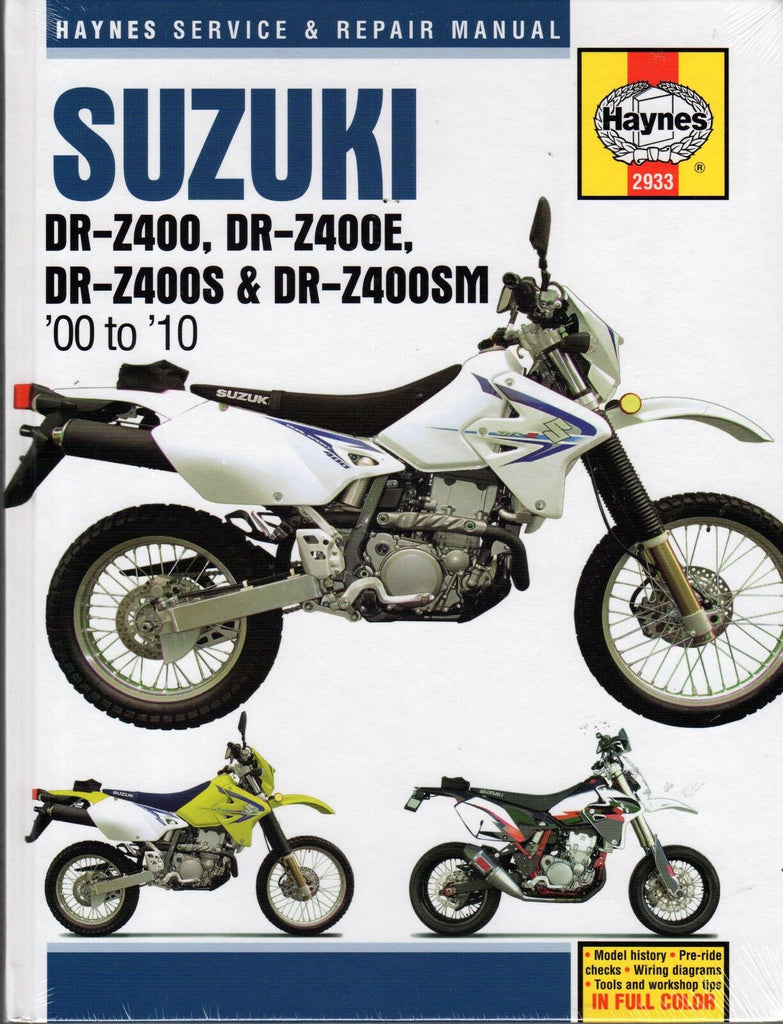 2000-2010 HAYNES SUZUKI DR-Z400 MOTORCYCLE SERVICE REPAIR MANUAL