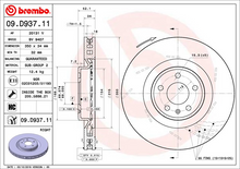 Load image into Gallery viewer, Brembo Painted Brake Disc, 09.D937.11