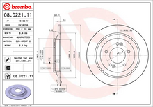 Load image into Gallery viewer, Brembo Painted Brake Disc, 08.D221.11