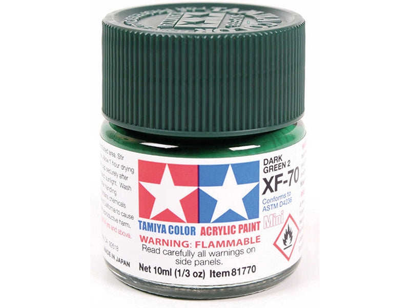 Tamiya XF-70 Dark Green 2 Mini Acrylic Paint - 10ml