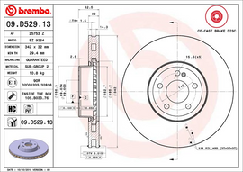 Brembo Painted Brake Disc, 09.D529.13