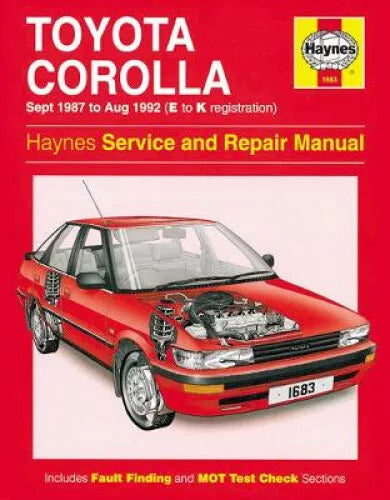 Toyota Corolla Service And Repair Manual 87-92