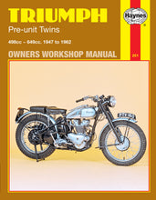 Load image into Gallery viewer, Triumph Pre-Unit Twins (47 - 62) Haynes Repair Manual