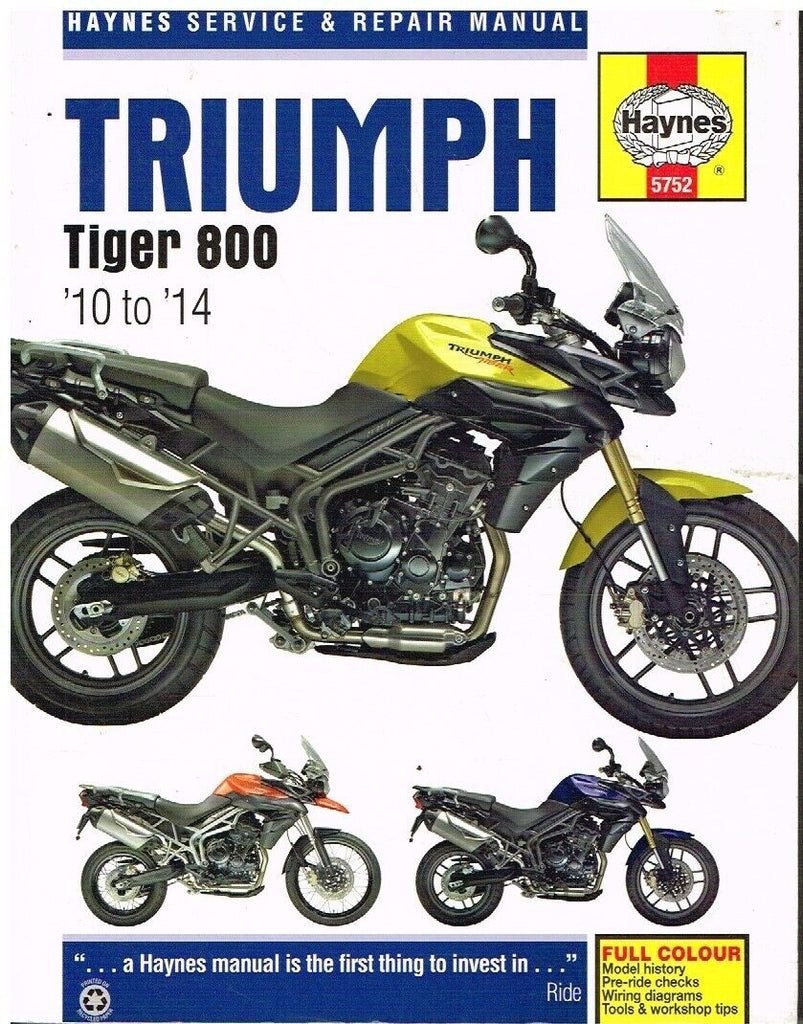 TRIUMPH TIGER 800 & TIGER 800XC (2010-14) OWNERS SERVICE & REPAIR MANUAL