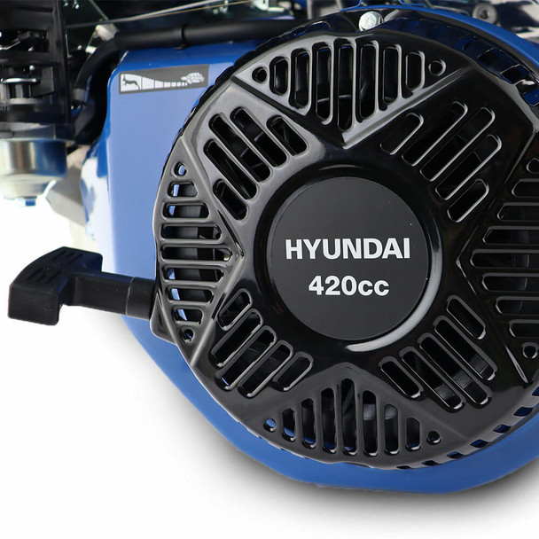 Hyundai 420cc 14hp 25mm Electric-Start Horizontal Straight Shaft Petrol Replacement Engine, 4-Stroke, OHV