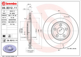 Brembo Painted Brake Disc, 09.B312.11
