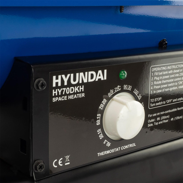 Hyundai 20kW Diesel/Kerosene Space Heater 70,000BTU