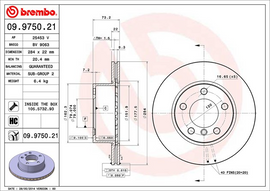Brembo Brake Disc, 09.9750.21