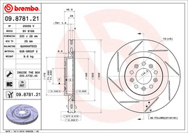 Brembo Painted Brake Disc, 09.8781.21