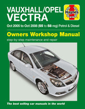 Load image into Gallery viewer, Vauxhall/Opel Vectra Petrol/Diesel (Oct 05-Oct 08) Haynes Manual (Paperback)