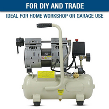 Load image into Gallery viewer, Hyundai 8 Litre Air Compressor, 4CFM/118psi, Silenced, Oil Free, Direct Drive 0.75hp