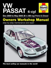 Load image into Gallery viewer, VW Passat Petrol &amp; Diesel (Dec 2000-May 2005) X to 05 Haynes Manual