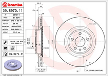 Load image into Gallery viewer, Brembo Painted Brake Disc, 09.B970.11