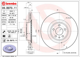 Brembo Painted Brake Disc, 09.B970.11