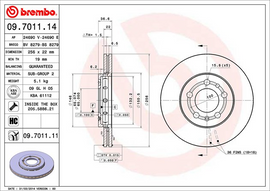 Brembo Painted Brake Disc, 09.7011.11