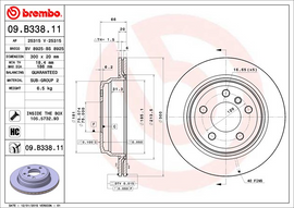 Brembo Painted Brake Disc, 09.B338.11