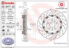 Load image into Gallery viewer, Brembo Painted Brake Disc, 09.9477.23