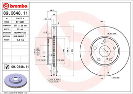 Brembo Painted Brake Disc, 09.C648.11