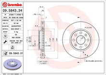 Load image into Gallery viewer, Brembo Painted Brake Disc, 09.5843.31