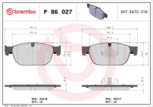 Load image into Gallery viewer, Brembo Brake Pad, P 86 027