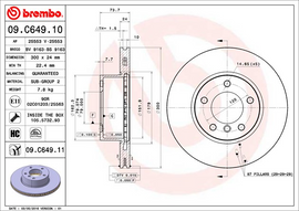 Brembo Painted Brake Disc, 09.C649.11