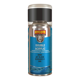 Hycote BMW Jet Black 668 Double Acrylic Spray Paint 150ml