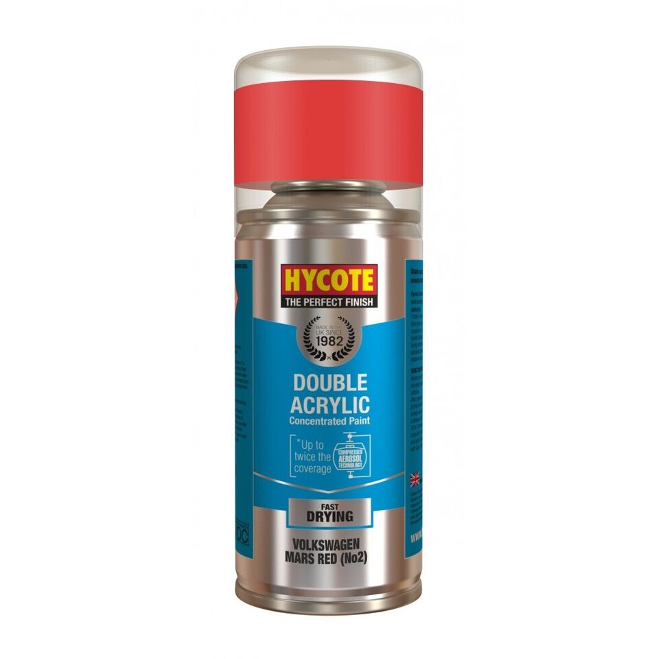 Hycote Volkswagen Mars Red No. 2 Double Acrylic Spray Paint 150ml