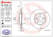 Load image into Gallery viewer, Brembo Painted Brake Disc, 09.C249.11