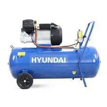 Load image into Gallery viewer, Hyundai 100 Litre Air Compressor, 14CFM/116psi, Silenced, V Twin, Direct Drive 3hp