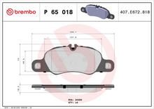 Load image into Gallery viewer, Brembo Brake Pad, P 65 018