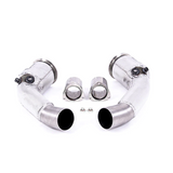 Milltek Audi S8 D5 4.0 TFSI V8 Saloon / Sedan (Non OPF/GPF US/ROW Models) 2020-2023 Large-bore Downpipes and Cat Bypass Pipes Exhaust - OE Fitment, SSXAU908-3